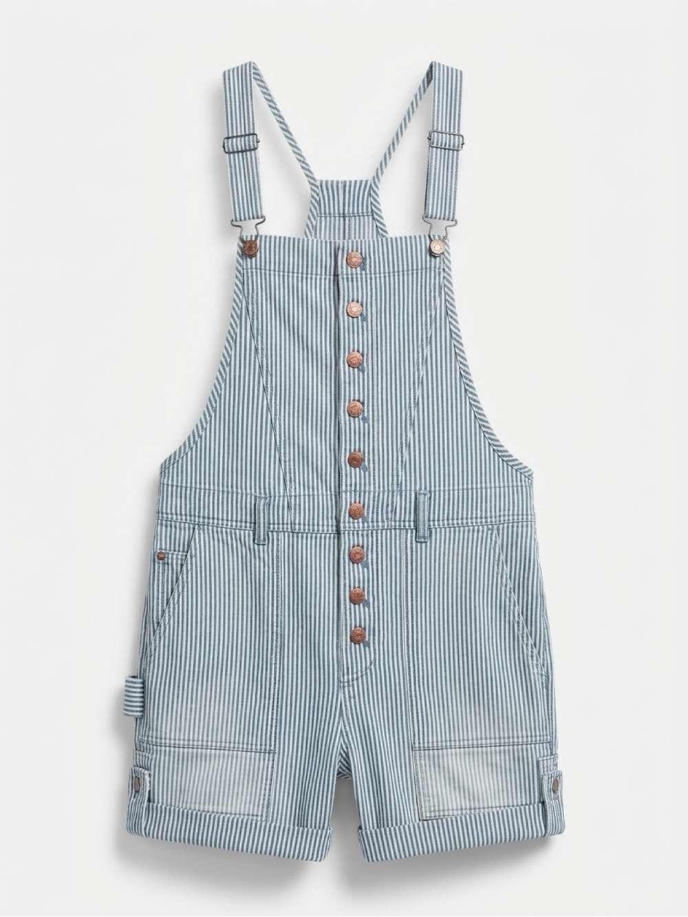 Anthropologie Pilcro Stripes Blue Shortalls